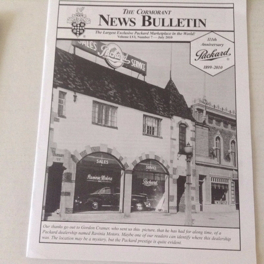 Cormorant Bulletin Magazine Packard Dealership Ravinia July 2010 052917nonrh