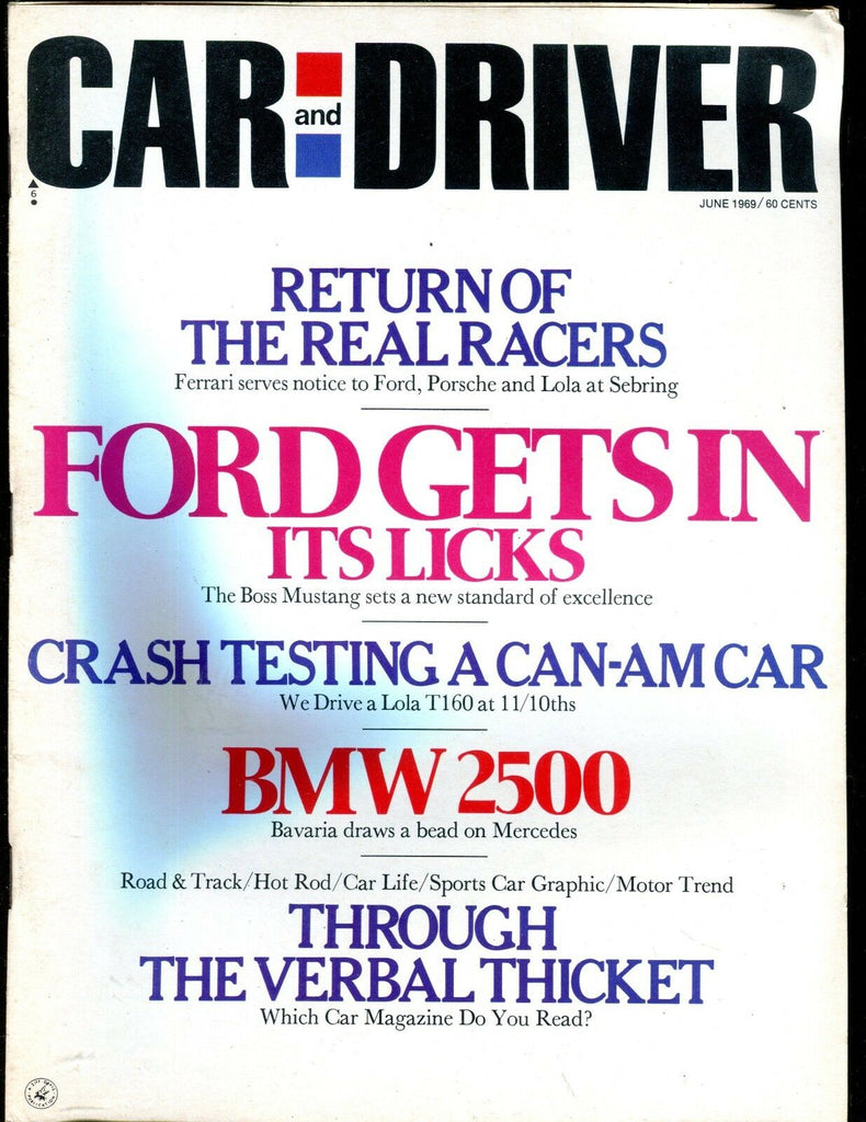 Car And Driver Magazine June 1969 BMW 2500 VG No ML 011617jhe