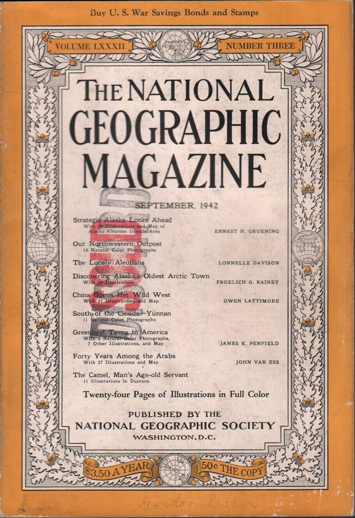 National Geographic Magazine September 1942 Our Northwestern Outpost 020617DBE2