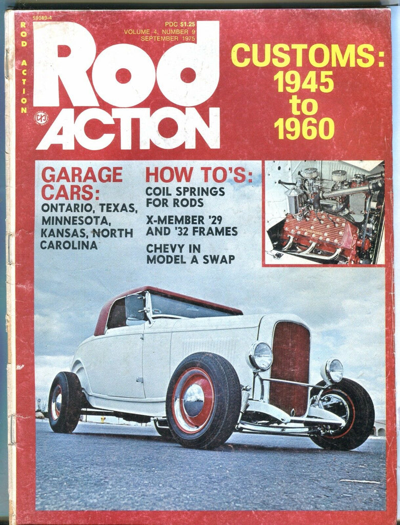Rod Action Magazine September 1975 Garage Cars GD No ML 031417nonjhe