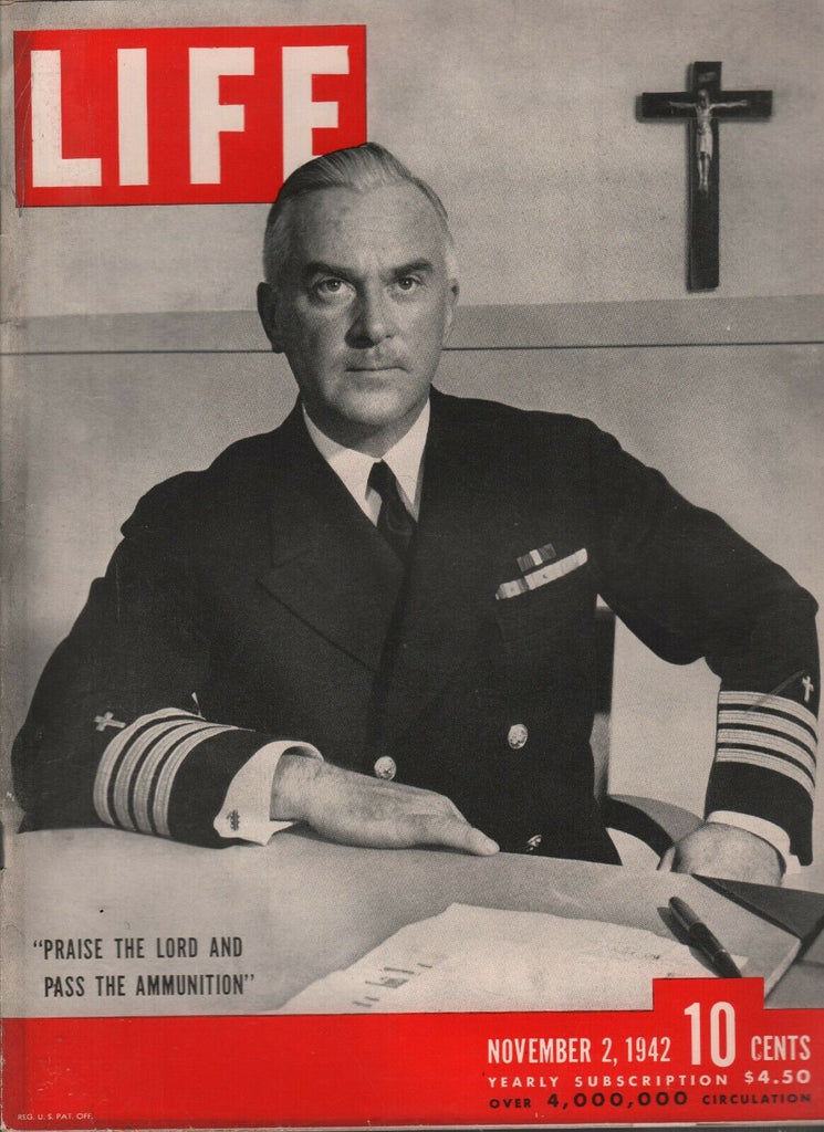 Life Magazine November 2 1942 WWII Army Chaplin Vintage Advertisements 081619AME