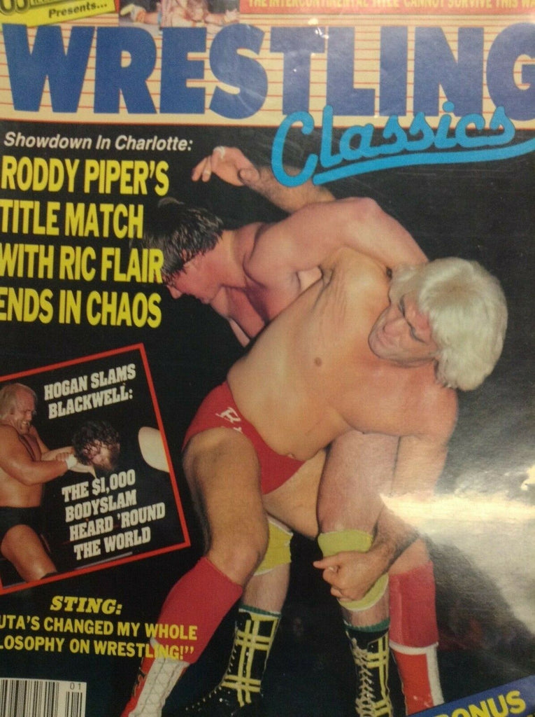 Wrestling Classics Magazine Roddy Piper Ric Flair January 1990 012219nonr
