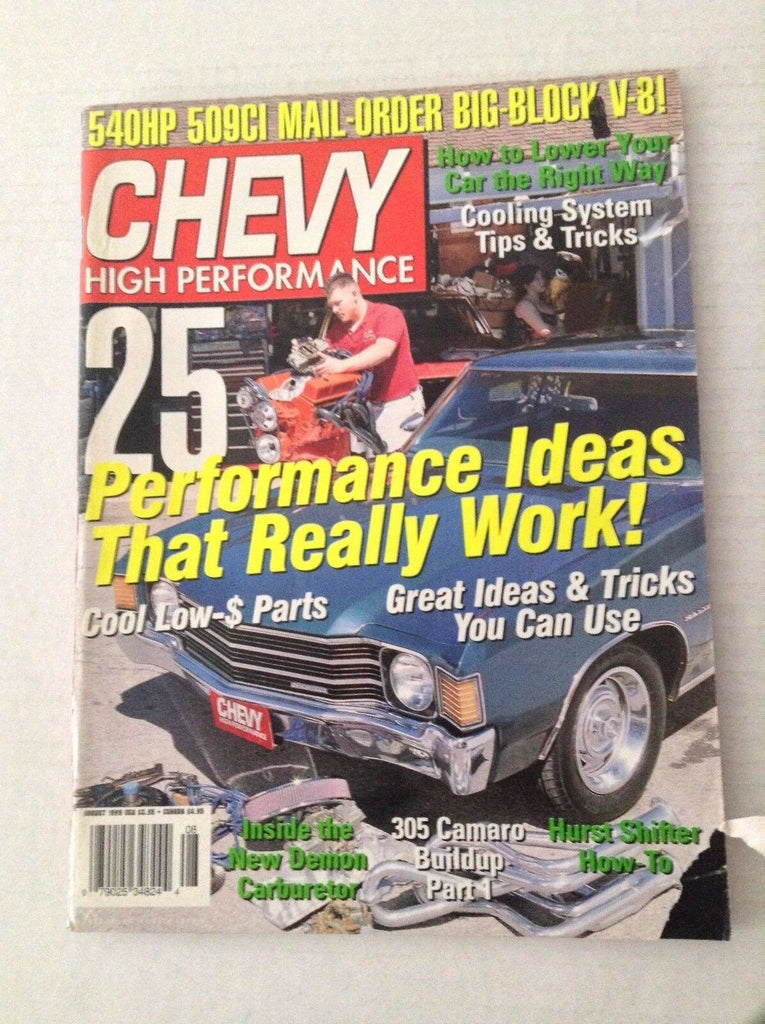 Chevy High Performance Magazine 25 Ideas That Work August 1999 030317NONRH