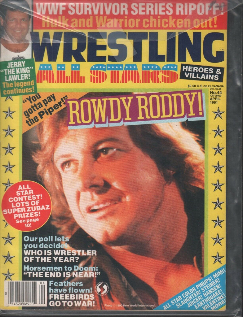 Wrestling All Stars April 1991 Rowdy Roddy Jerry Lawler 010418AME