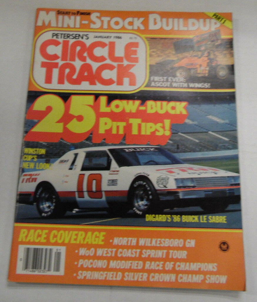 Circle Track Magazine 25 Low Buck Pit Tips January 1986 NO ML 040417nonr
