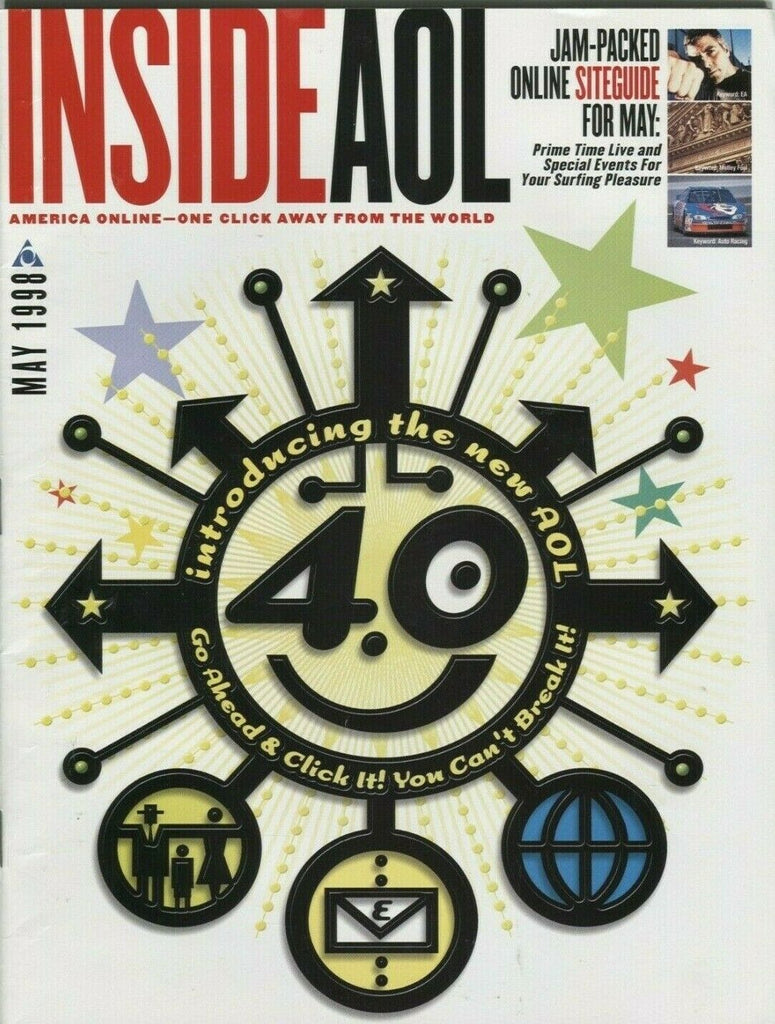 Inside AOL May 1998 George Clooney Godzilla Friends 021220DBE