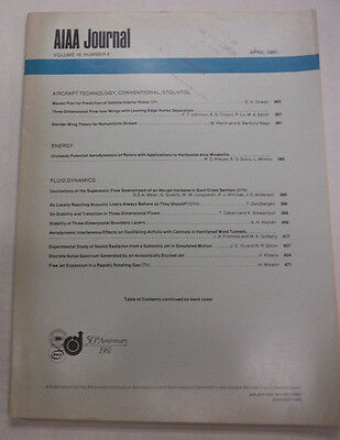 AIAA Journal Magazine Oscillations Of The Supersonic Flow April 1980 FAL 071615R