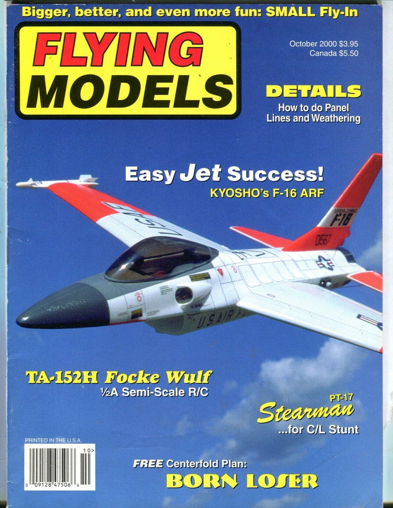 Flying Models Magazine October 2000 Kyosho F-16 EX No ML 042517nonjhe