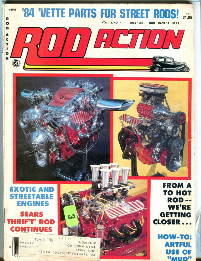 Rod Action Magazine July 1983 '84 Corvette Parts VG w/ML 030817nonjhe