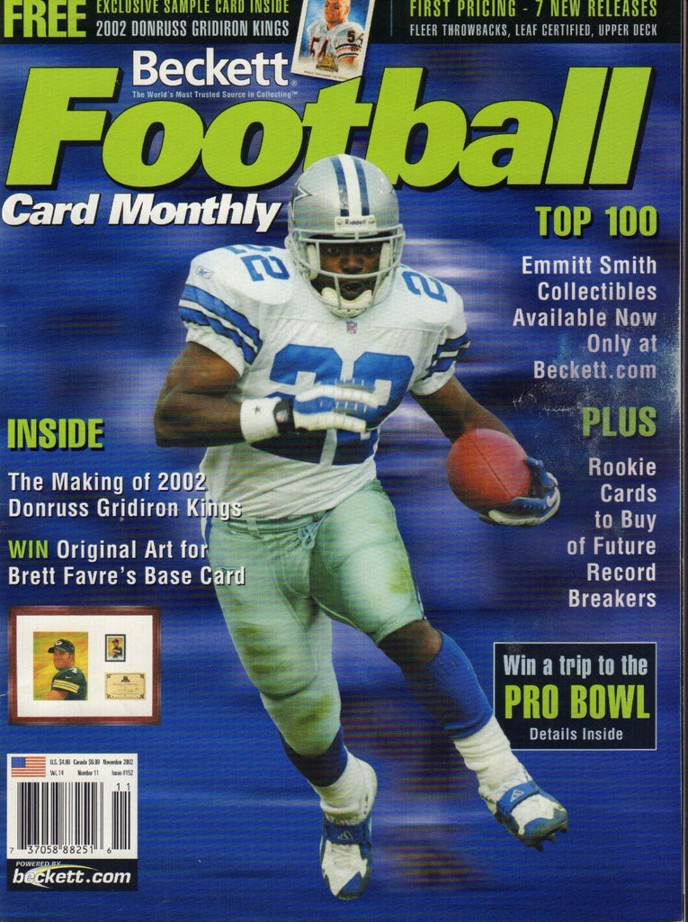 Beckett Football Card Monthly Magazine November 2002 Emmitt Smith 072917nonjhe