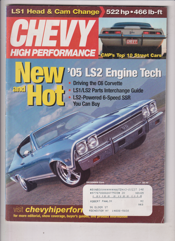 Chevy High Performance Mag '05 LS2 Engine Tech December 2004 011820nonr