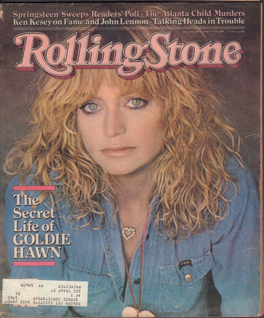 Rolling Stone March 5 1981 Goldie Hawn, Bruce Springsteen w/ML 122116DBE