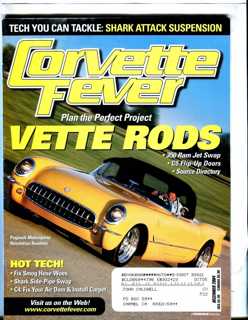 Corvette Fever Magazine December 2004 Vette Rods EX w/ML 042617nonjhe