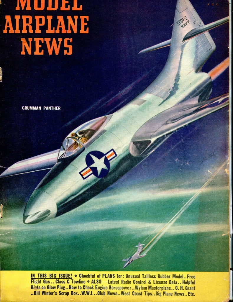 Model Airplane News Magazine April 1948 Grumman Panther VG 040717nonjhe