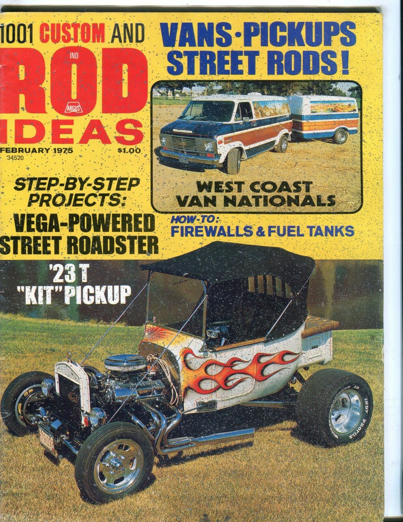 1001 Custom And Rod Ideas Magazine February 1975 VG No ML 050317nonjhe