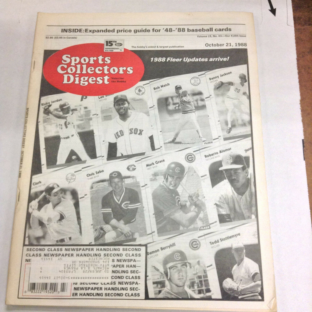 Sports Collectors Digest Magazine Mark Grace , Welch October 21 1988 061217nonr