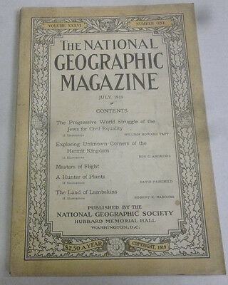 The National Geographic Magazine Hermit Kingdom July 1919 111913R
