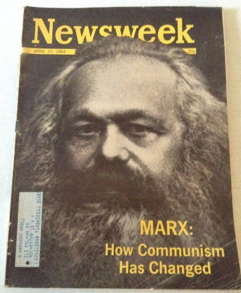 Newsweek Magazine Karl Marx April 27, 1964 101216R