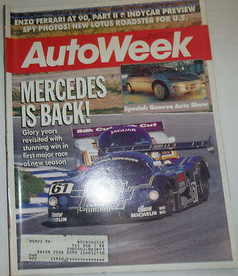 Autoweek Magazine Mercedes & Enzo Ferrari At 90 March 1988 030315r