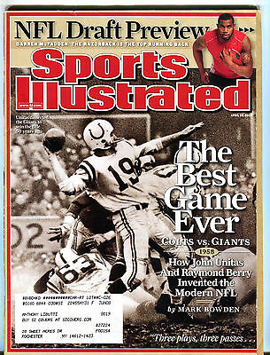 Sports Illustrated Magazine April 28 2008 Johnny Unitas EX 022616jhe