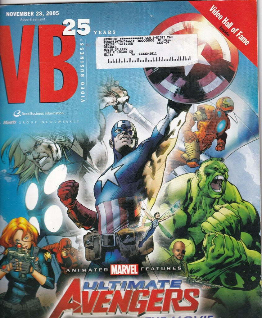 Video Business Magazine Ultimate Avengers Movies November 28, 2005 051719nonr