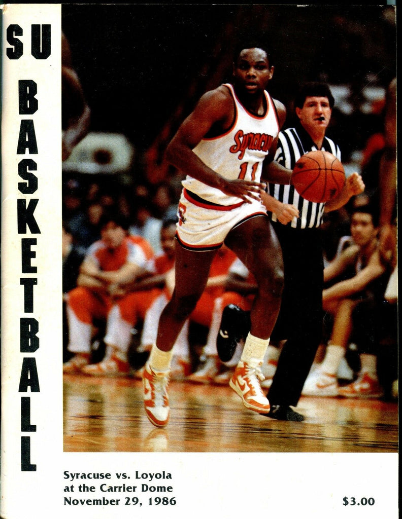 Syracuse Basketball Program Greg Monroe 1986 Loyola EX 051417nonjhe