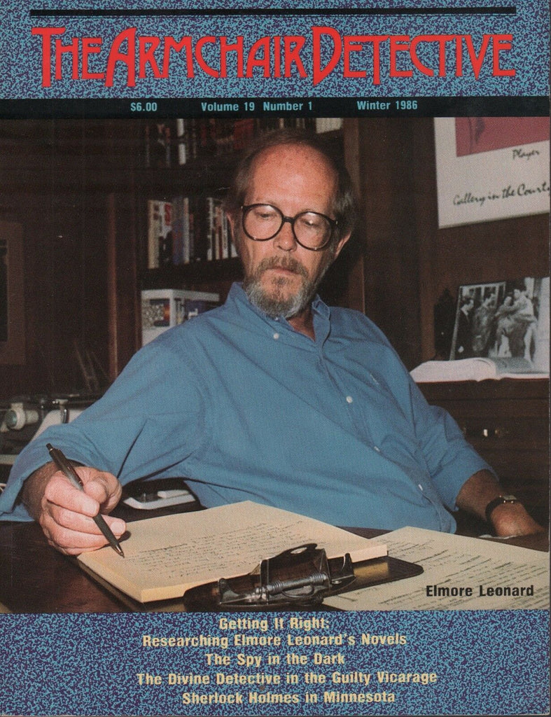 The Armchair Detective Winter 1986 Elmore Leonard, Sherlock Holmes 072717nonDBE2