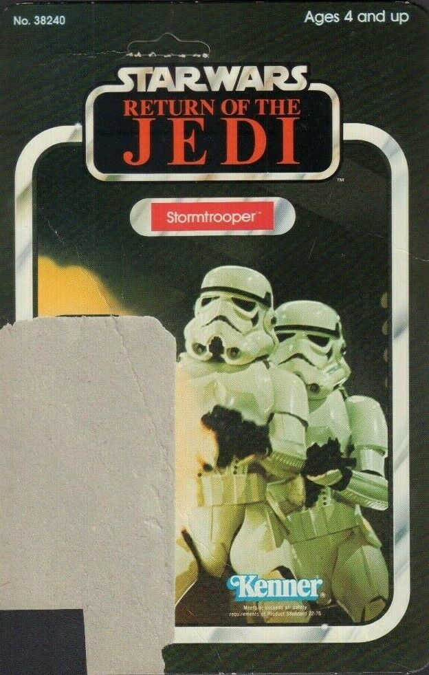 Stormtrooper Star Wars ROTJ Card Back Only KENNER 1983 031419DBT B