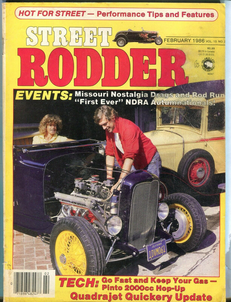 Street Rodder Magazine February 1986 Pinto 2000cc EX No ML 031417nonjhe