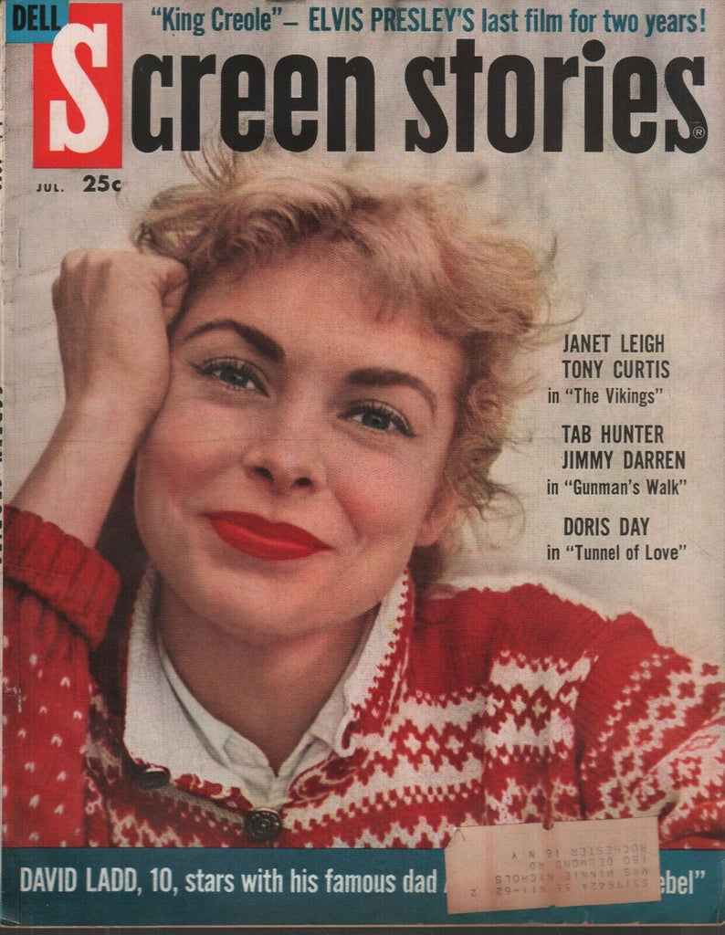 Screen Stories July 1958 Janet Leigh Tony Curtis Elvis Presley 110119AME