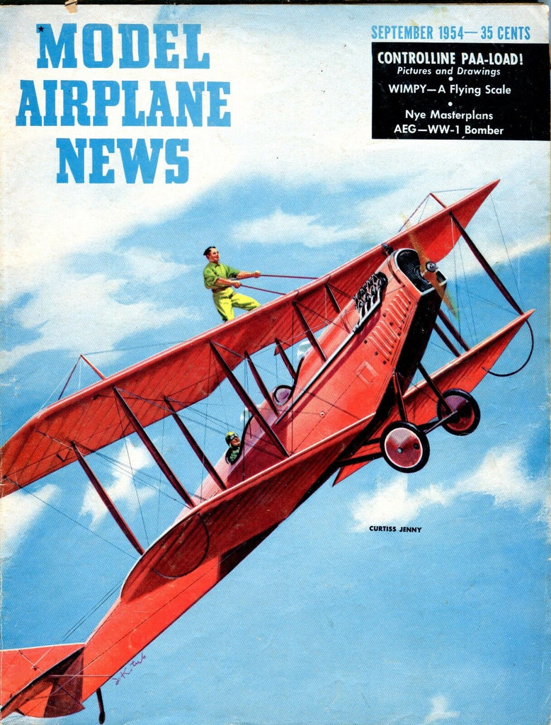 Model Airplane News Magazine September 1954 Curtiss Jenny GD 041717nonjhe
