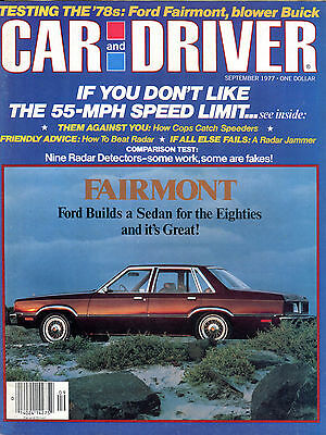 Car And Driver Magazine September 1977 Fairmont Ford EX 022916jhe