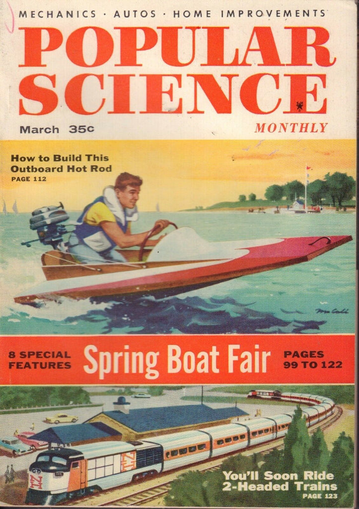 Popular Science Magazine March 1956 Spring Boat Fair EX 081817nonjhe