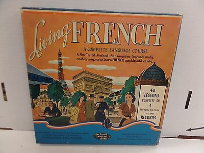 Living French The Living Language Course Crown 23731 10"33rpm 083016DBE
