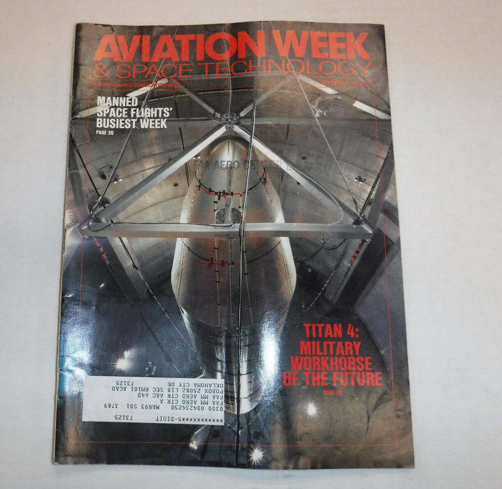 Aviation Week Magazine Titan 4 Space Fighters December 10, 1990 FAA 110216R