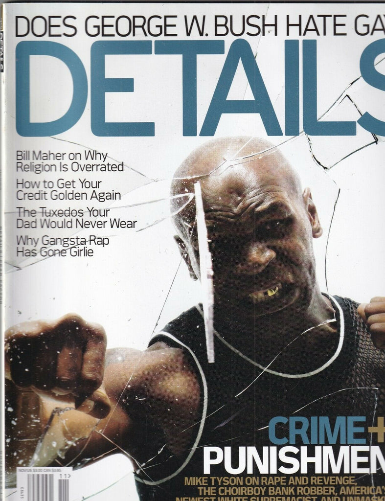 Details Mag Mike Tyson Bill Maher November 2002 NO ML 101619nonr