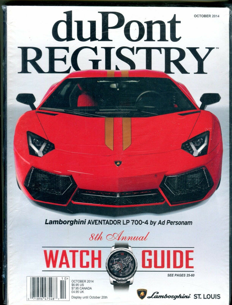 duPont Registry Magazine October 2014 Lamborghini EX 041317nonjhe