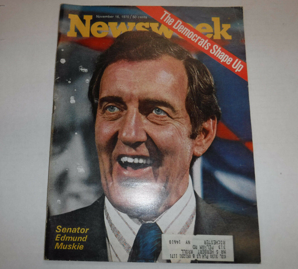 Newsweek Magazine Senator Edmund Muskie November 16, 1970 101816R2