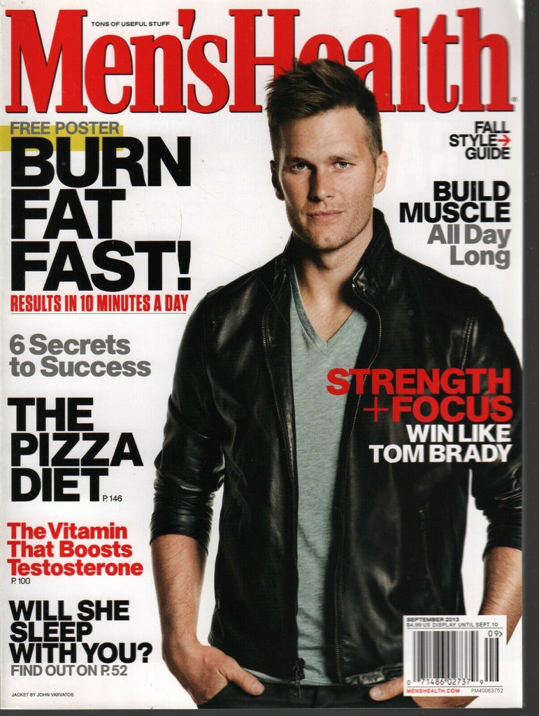 Men's Health Magazine September 2013 Tom Brady New England Patriots 031620AME