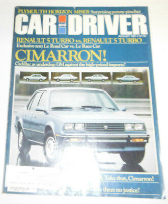 Car And Driver Magazine Renualt 5 Turbo Vs. Renault 5 Turbo August 1981 080514R1