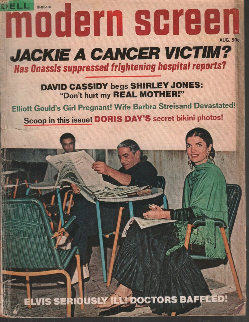 Modern Screen August 1971 Jackie Kennedy Onassis David Cassidy 072419AME3