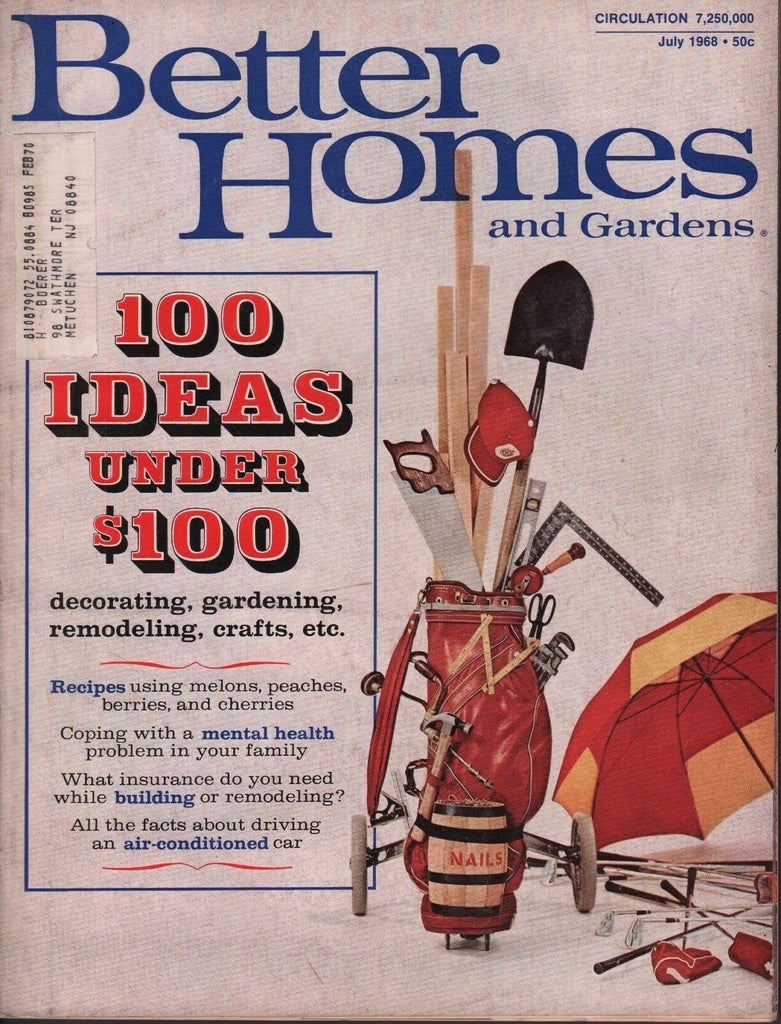 Better Homes And Gardens July 1968 100 Ideas Under $100 072617nonDBE2