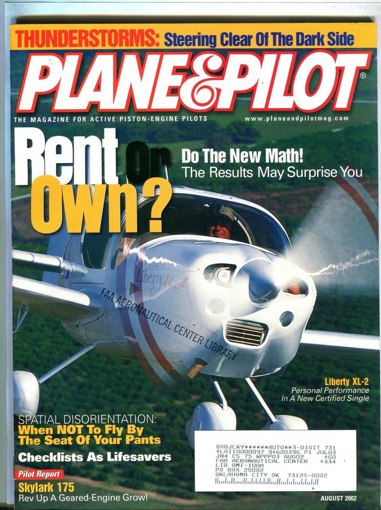Plane & Pilot Magazine August 2002 Liberty XL-2 EX w/ML FAA Library 101916jhe