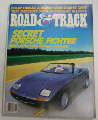 Road & Track Magazine Secret Porsche Fighter November 1986 NO ML 070915R