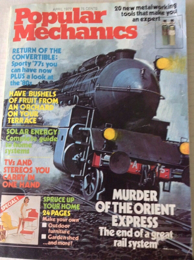 Popular Mechanics Magazine Solar Energy, Convertibles April 1977 082117nonrh