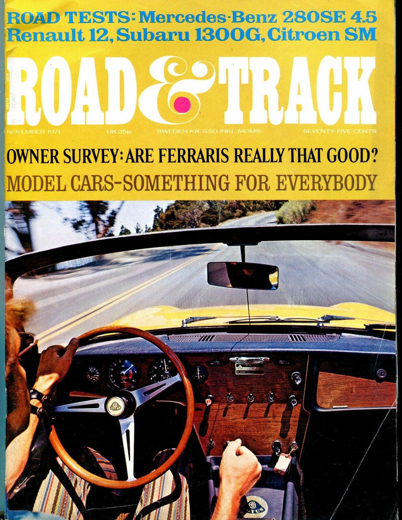 Road & Track Magazine November 1971 Mercedes-Benz 280SE VG No ML 042517nonjhe