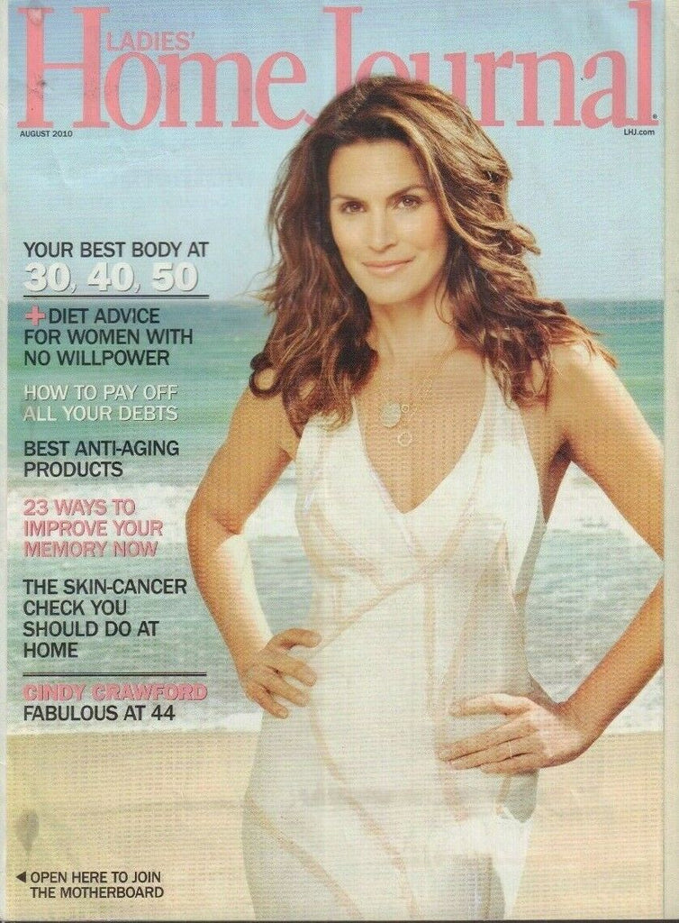 Ladies Home Journal August 2010 Cindy Crawford Geena Davis 030719DBE