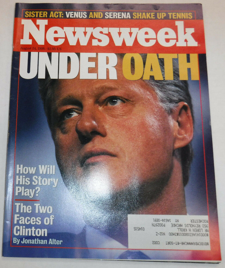 Newsweek Magazine Bill Clinton August 24, 1998 101816R