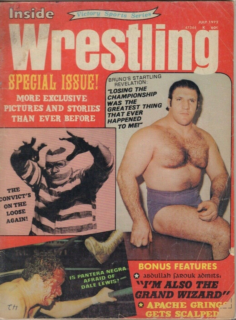 Inside Wrestling July 1972 Bruno Sammartino Pantera 022719DBE