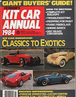 Petersen's Kit Car Annual 1984 Classics To Exotics EX 122615jhe